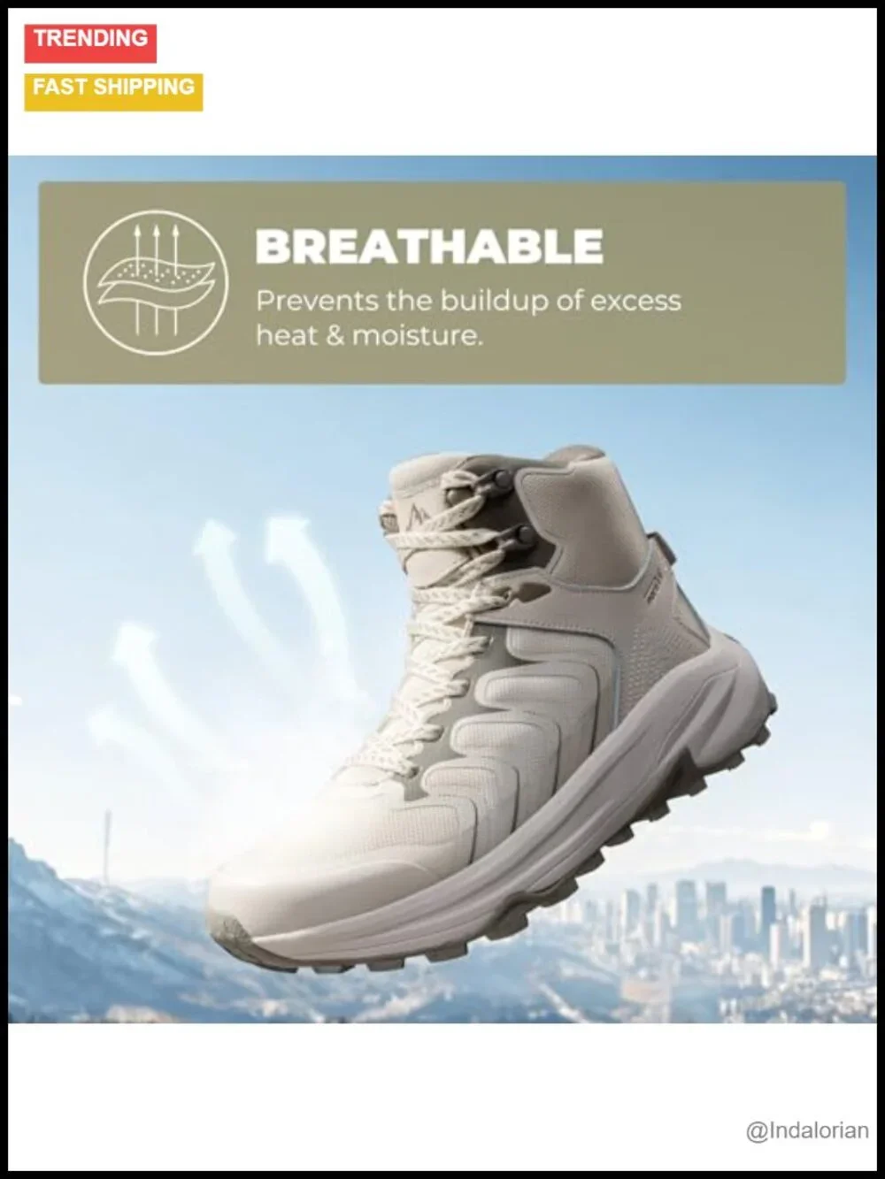 Women's Waterproof Hiking Boots with Arch Support Cushioned Insole